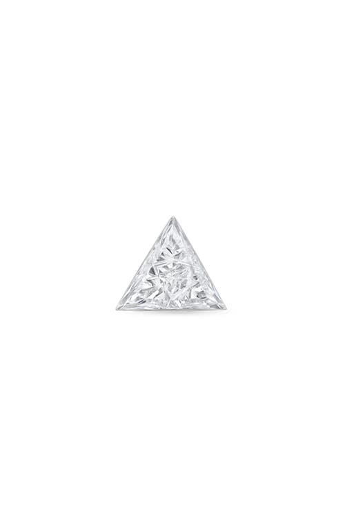 Maria Tash Invisible Set Triangle Diamond Single Threaded Stud Earring In Metallic