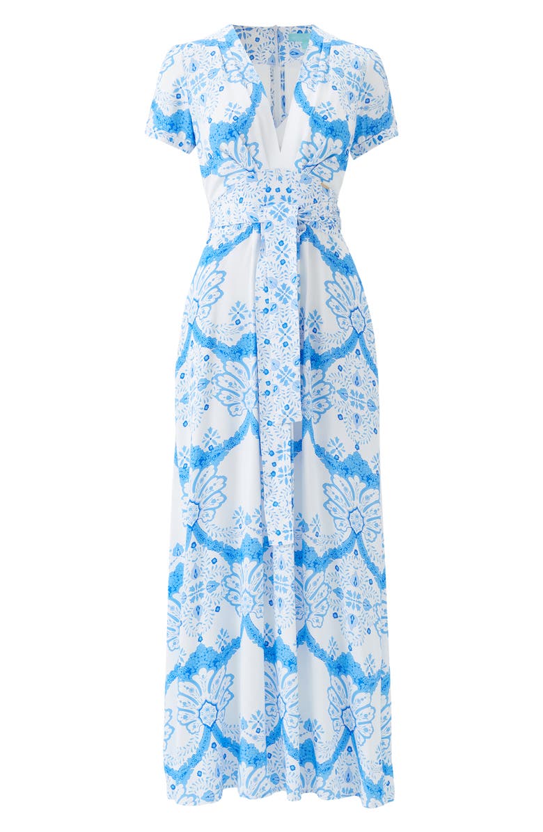 Melissa Odabash Lou Print Cover-Up Maxi Dress, Alternate, color, 
