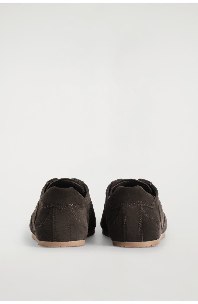 COS Minimal Leather Sneakers, Alternate, color, Dark Brown