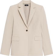 Theory Bistre Sculpt One-Button Blazer