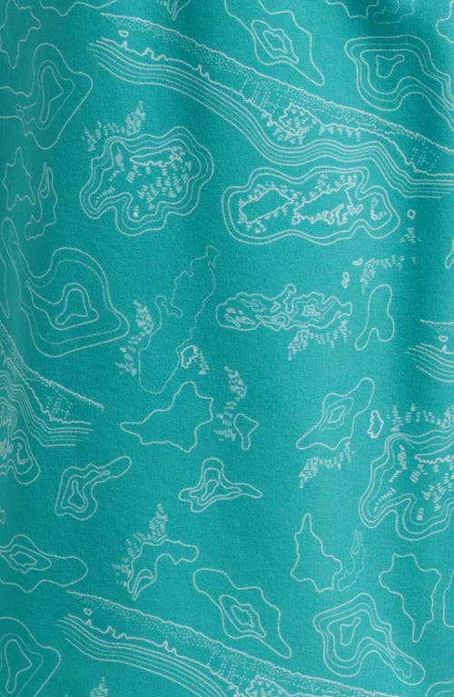 Fair Harbor The Anchor Swim Trunks In Aqua Topographic
