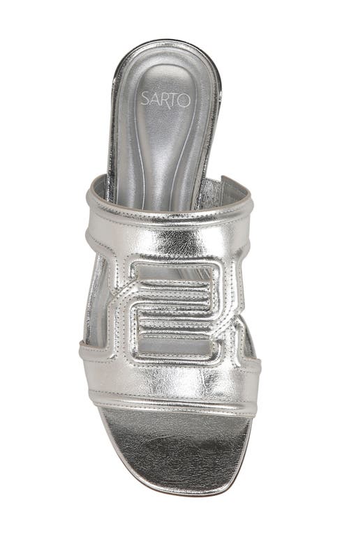 SARTO BY FRANCO SARTO SARTO BY FRANCO SARTO MARINA METALLIC SLIDE SANDAL 