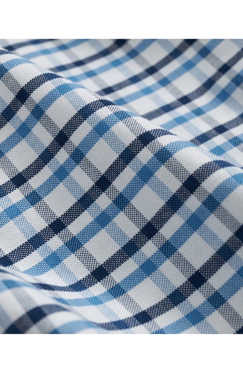 Brooks Brothers Non-iron Check Cotton Stretch Oxford Cloth Button-down Shirt In Blue