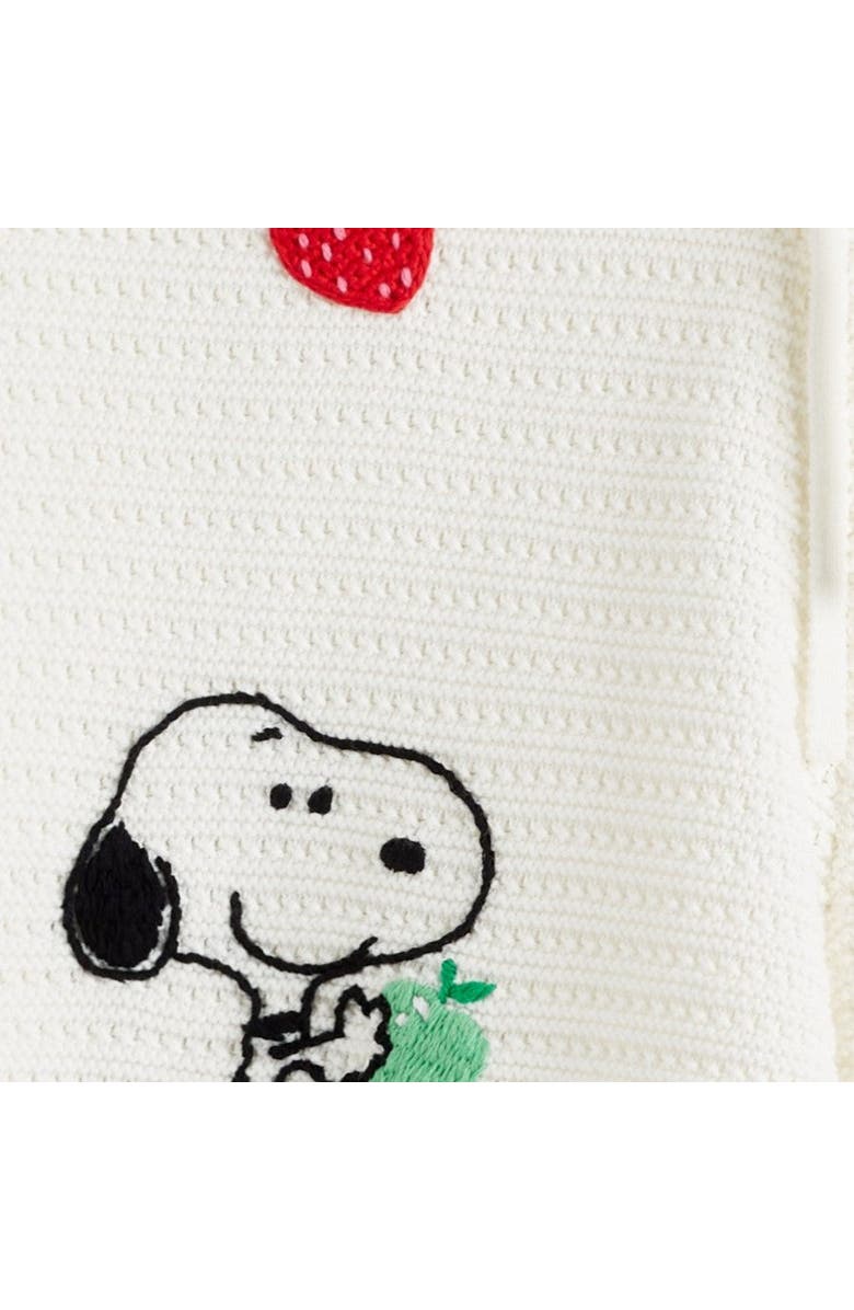 Chinti & Parker Cotton Snoopy Crochet Shorts, Alternate, color, Cream