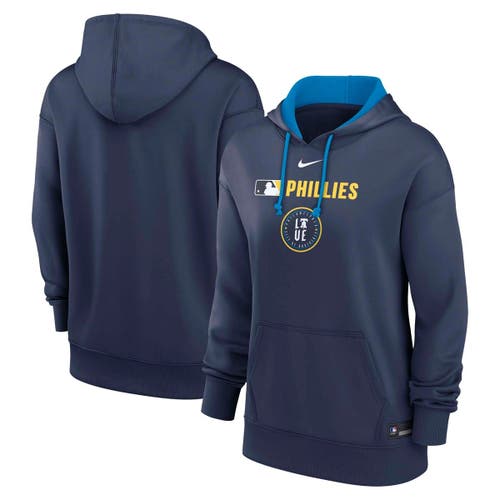 Nike Royal Philadelphia Phillies Authentic Collection City Connect Performance Pullover Hoodie In Blue