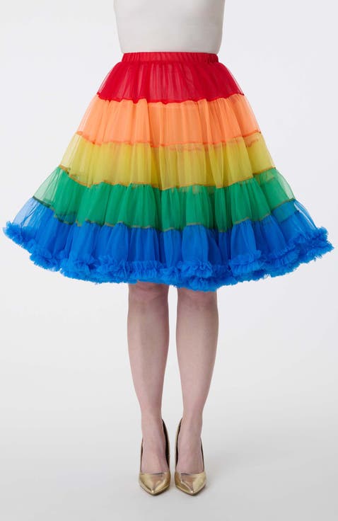 Stripe Ruffled Petticoat Crinoline
