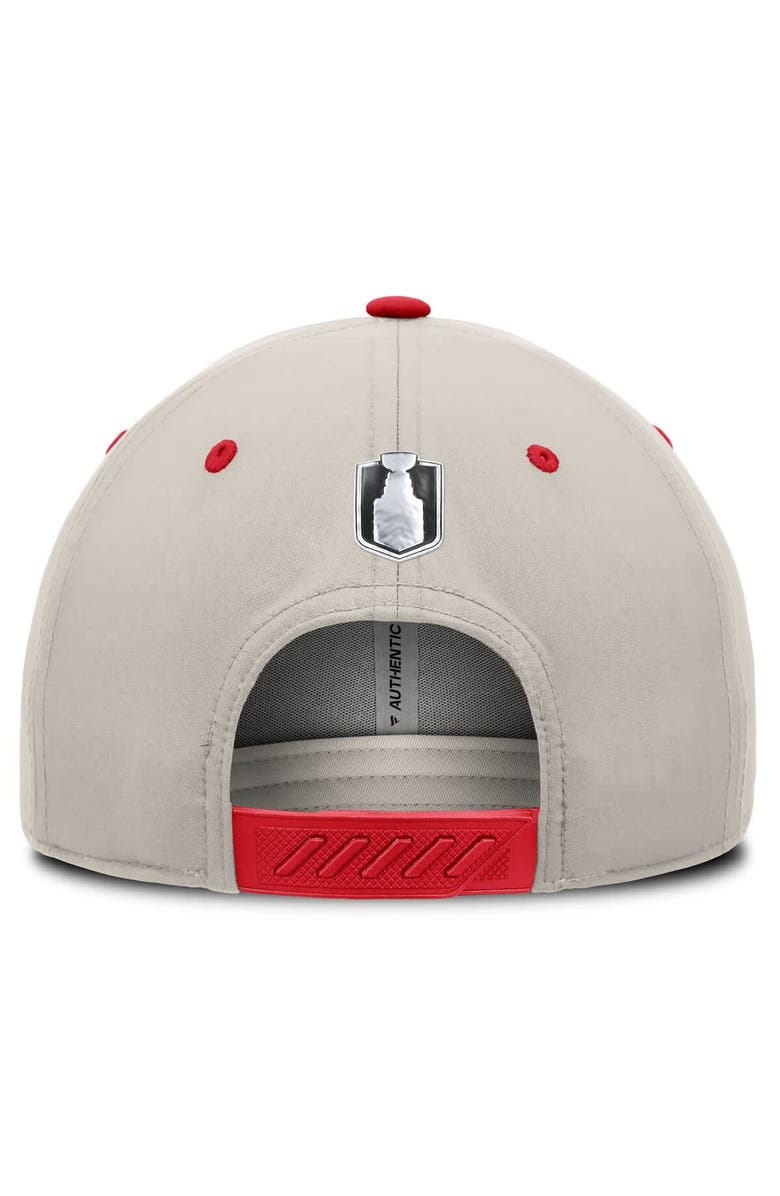 FANATICS Men's  Fanatics  Red/Gray Florida Panthers 2025 Stanley Cup Playoffs Locker Room Trucker Adjustable Hat, Alternate, color, 