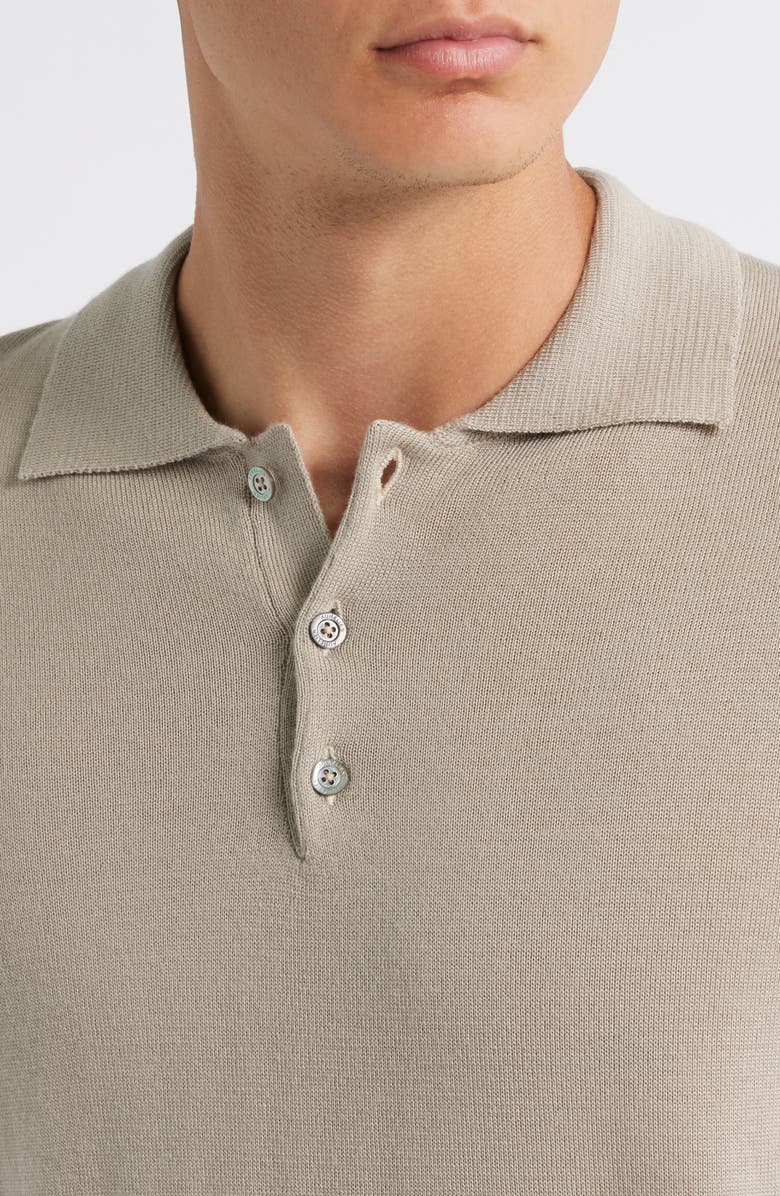 Aurélien Long Sleeve Cashwool<sup>®</sup> Polo Sweater, Alternate, color, Greige