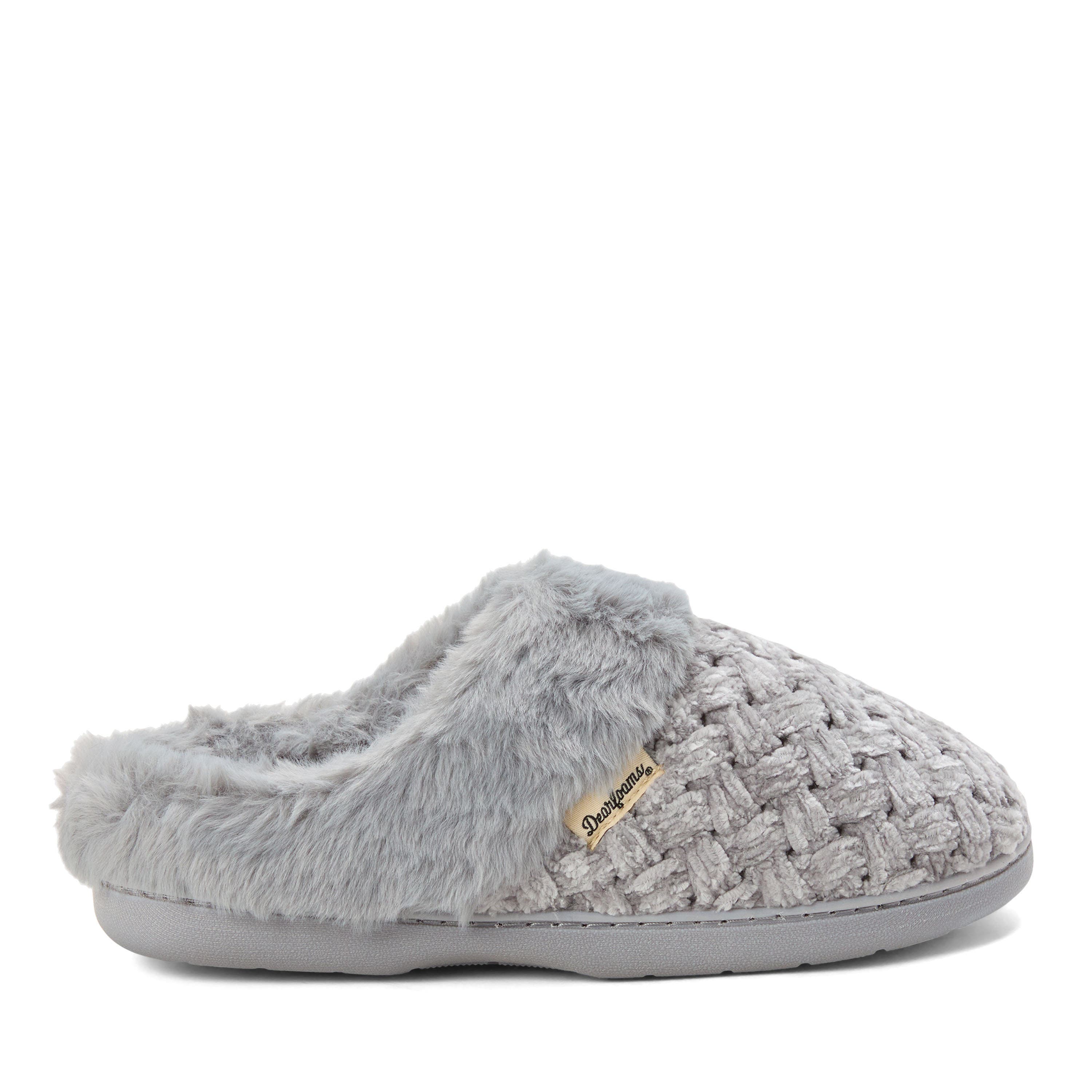 Claire Cable Knit Chenille Clog Slipper, Alternate, color, GREY