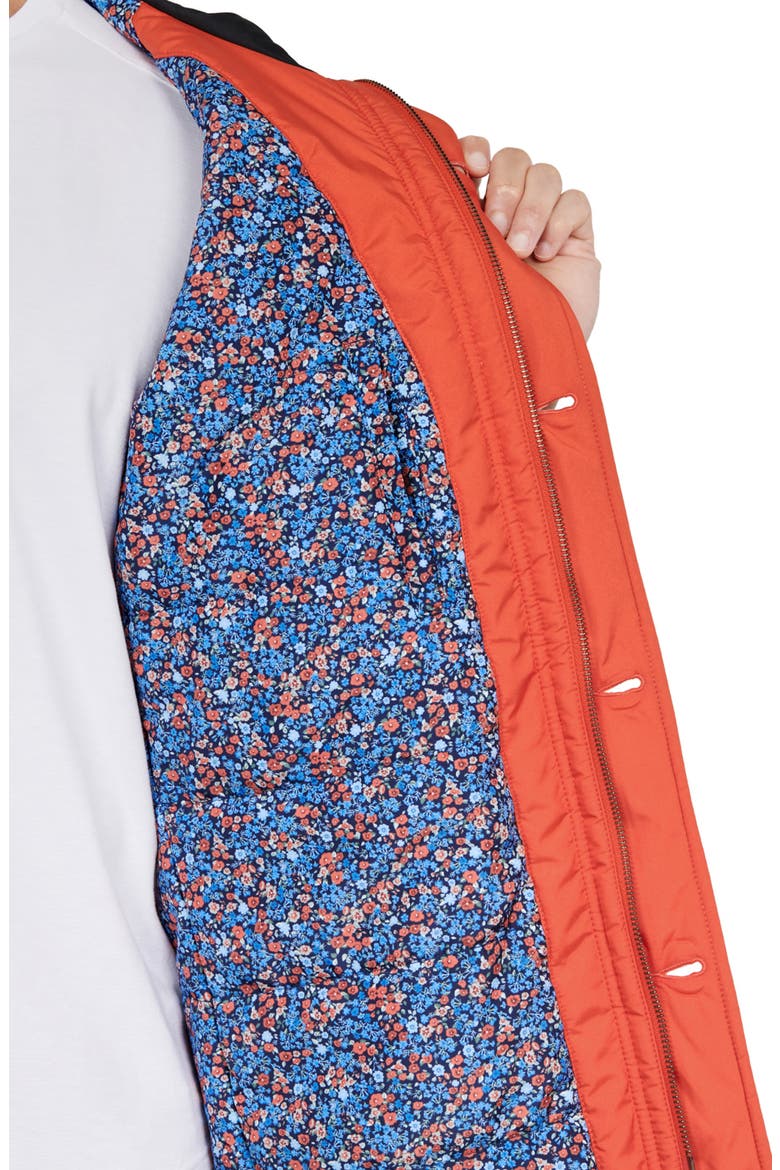 Solid Navy Utility Parka, Alternate, color, ORANGE
