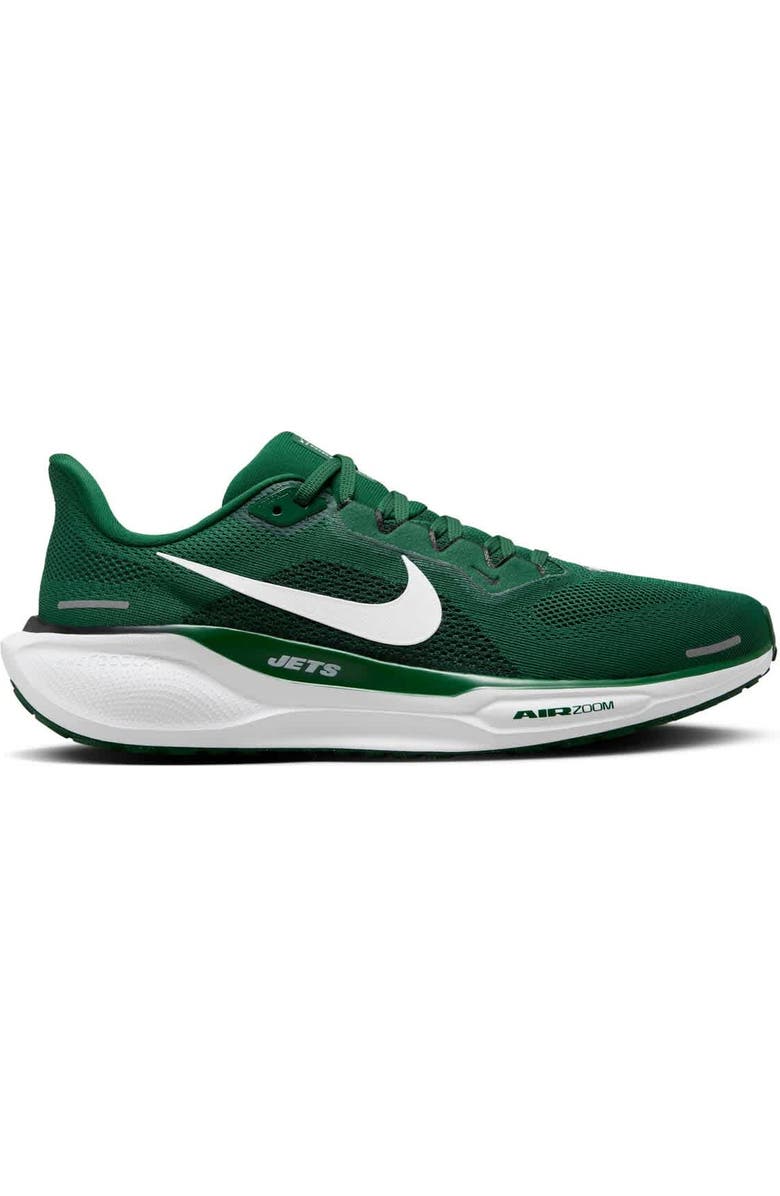 Nike Unisex Nike Green New York Jets Zoom Pegasus 41 Running Shoes, Alternate, color, Green