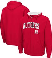 COLOSSEUM Men's Colosseum Scarlet Rutgers Scarlet Knights Arch & Logo 3.0 Full-Zip Hoodie