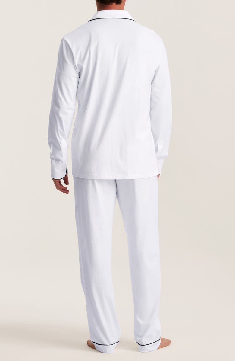 Petite Plume Featherweight Pima Cotton Pajamas, Alternate, color, Navy
