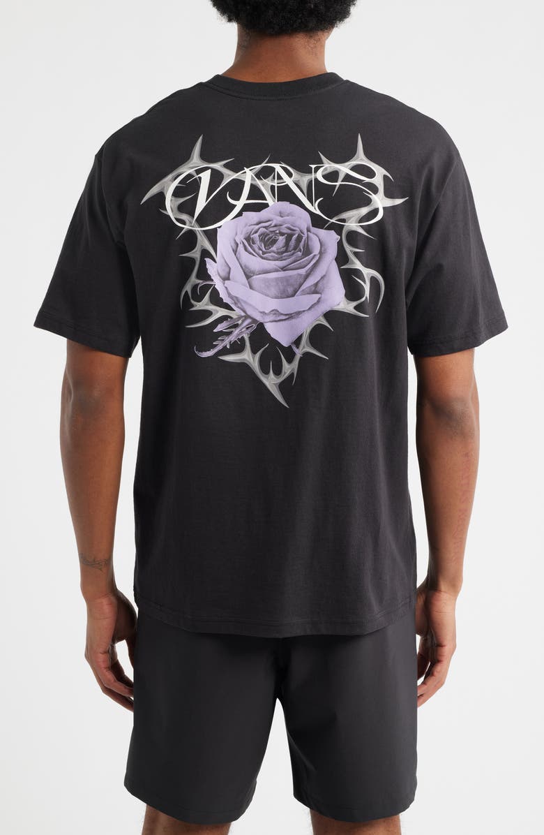 Vans Prickles Logo Cotton Graphic T-Shirt, Alternate, color, Black