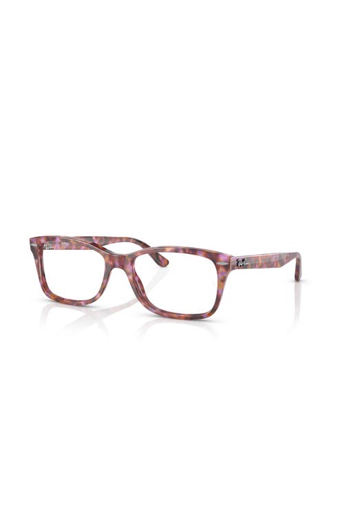 Ray Ban Ray-ban 55mm Square Optical Glasses In Pink