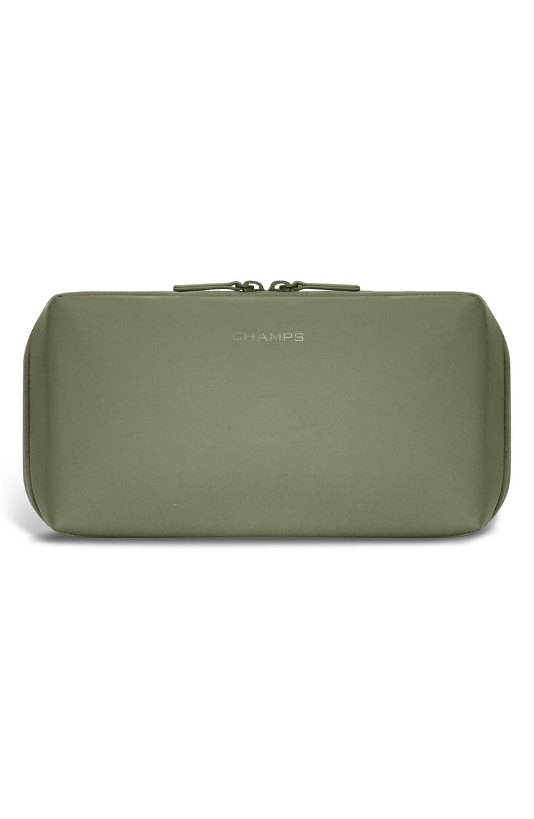 CHAMPS Waterproof Nylon Dopp Kit, Main, color, Green