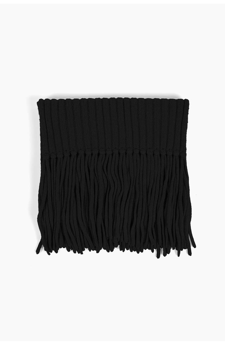 SSKEIN Fringe Scarf, Main, color, Black