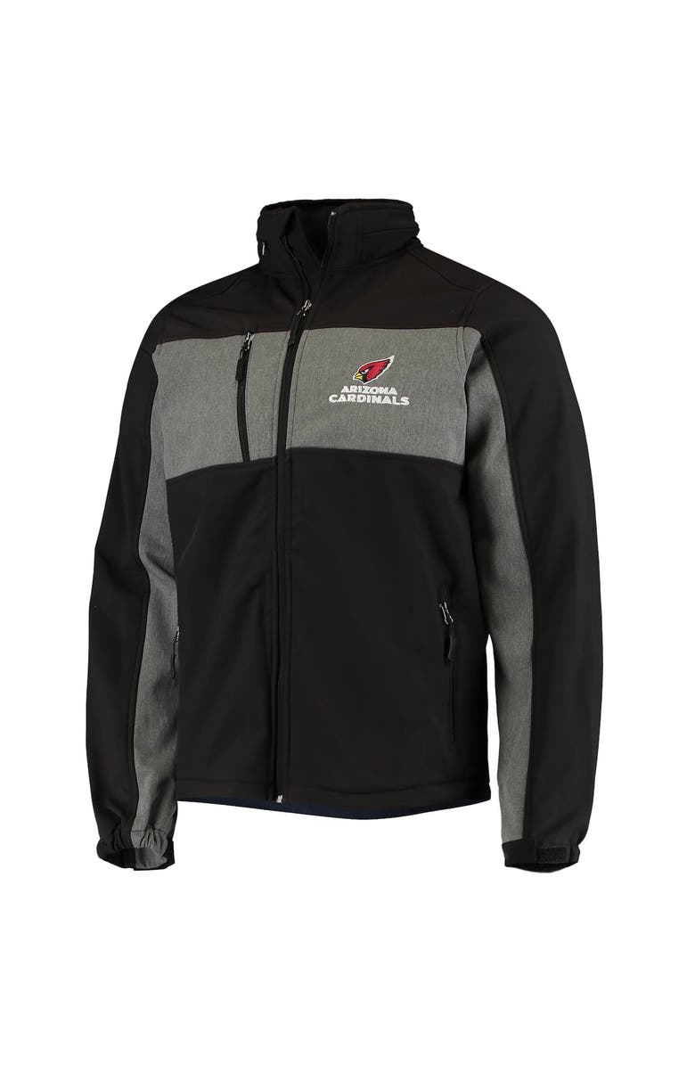 DUNBROOKE Men's Dunbrooke Black Arizona Cardinals Circle Zephyr Softshell Full-Zip Jacket, Alternate, color,