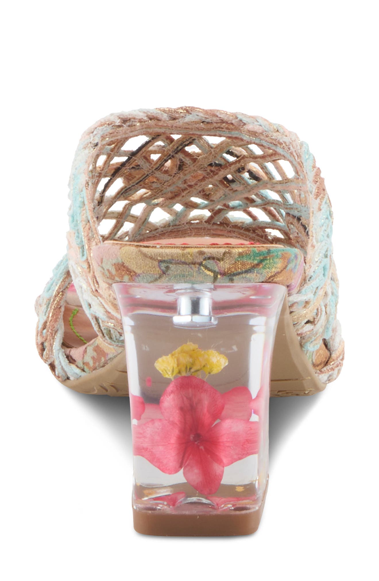 L'Artiste by Spring Step Lacyloops Sandal, Alternate, color, Mint Green Multi