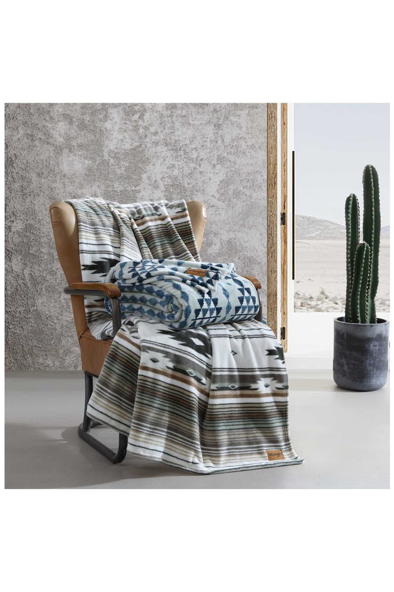 Westin Throw Blanket, Alternate, color, BEIGE/ BLUE