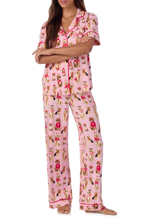 Room Service Pjs Print Pajamas In Pink