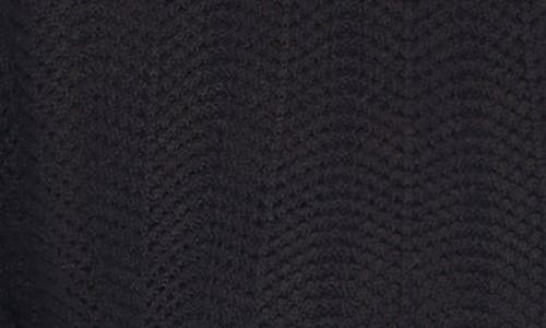 Cece Contrast Detail Cotton Cardigan In Rich Black