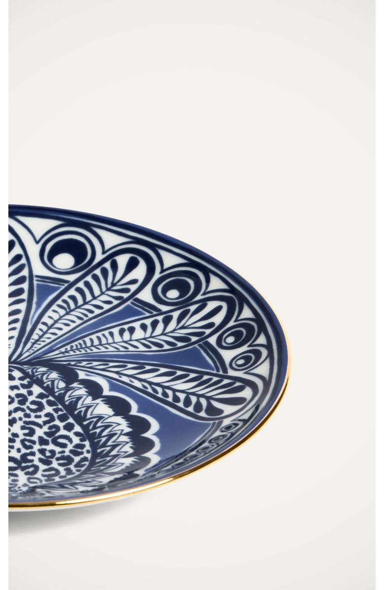 La DoubleJ Side Plate Big Pineapple Blue, Alternate, color, Big Pineapple Blue