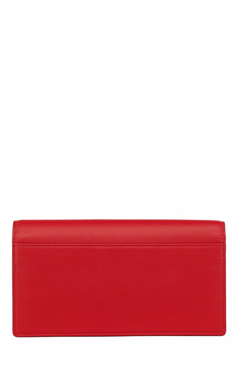 MCM Diamond Chain Wallet in Calf Leather, Alternate, color, Candy Red