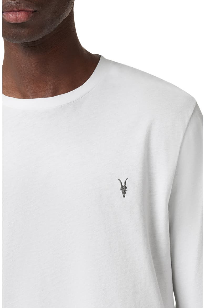 Brace Long Sleeve Cotton T-Shirt, Alternate, color, OPTIC WHITE