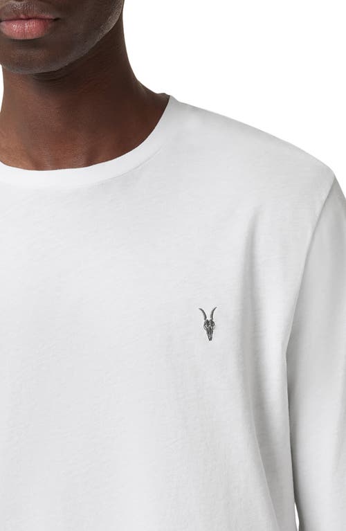 Allsaints Brace Long Sleeve Cotton T-shirt In Optic White