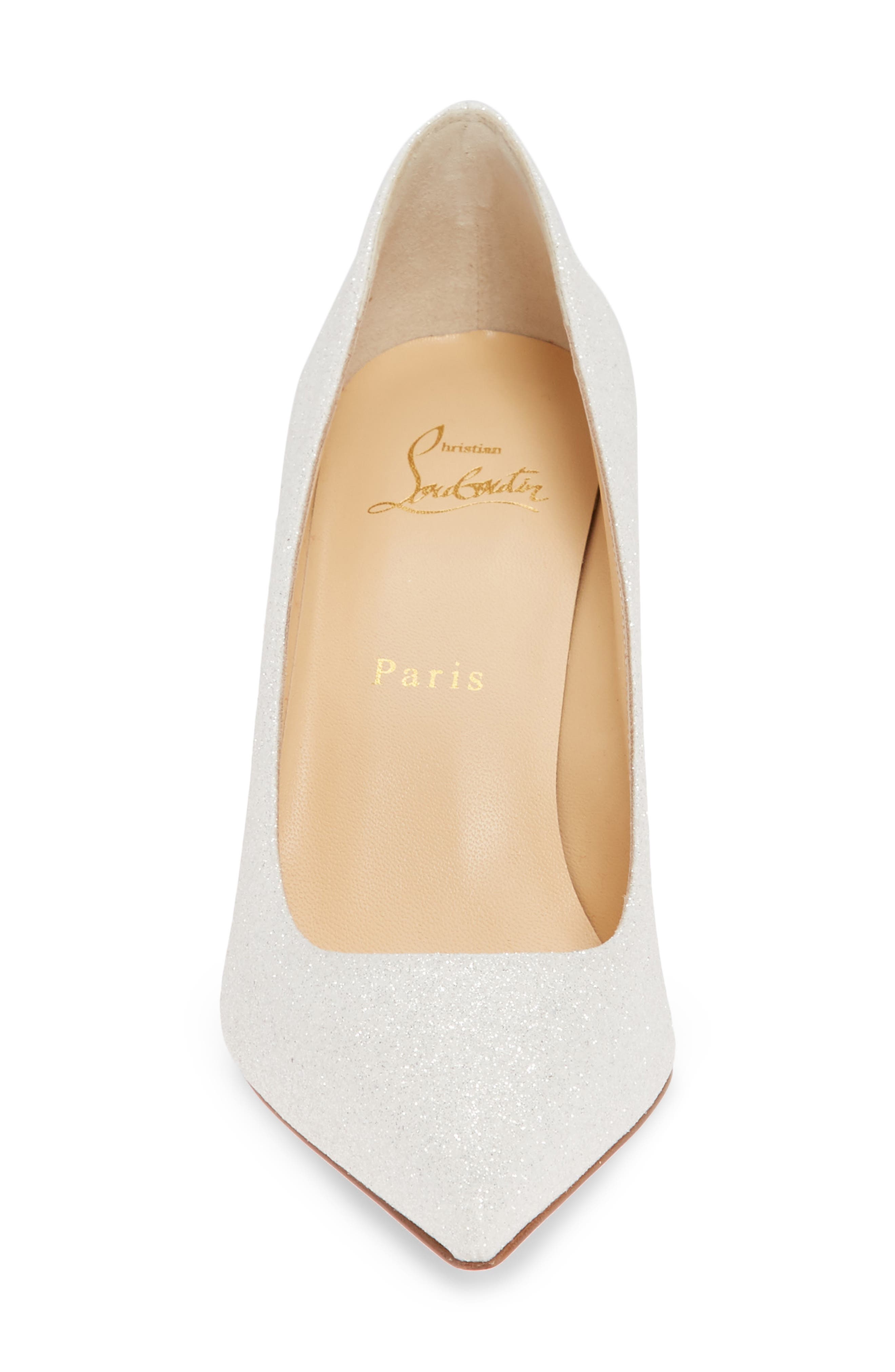 Christian Louboutin Kate Glitter Pointy Toe Pump, Alternate, color, 