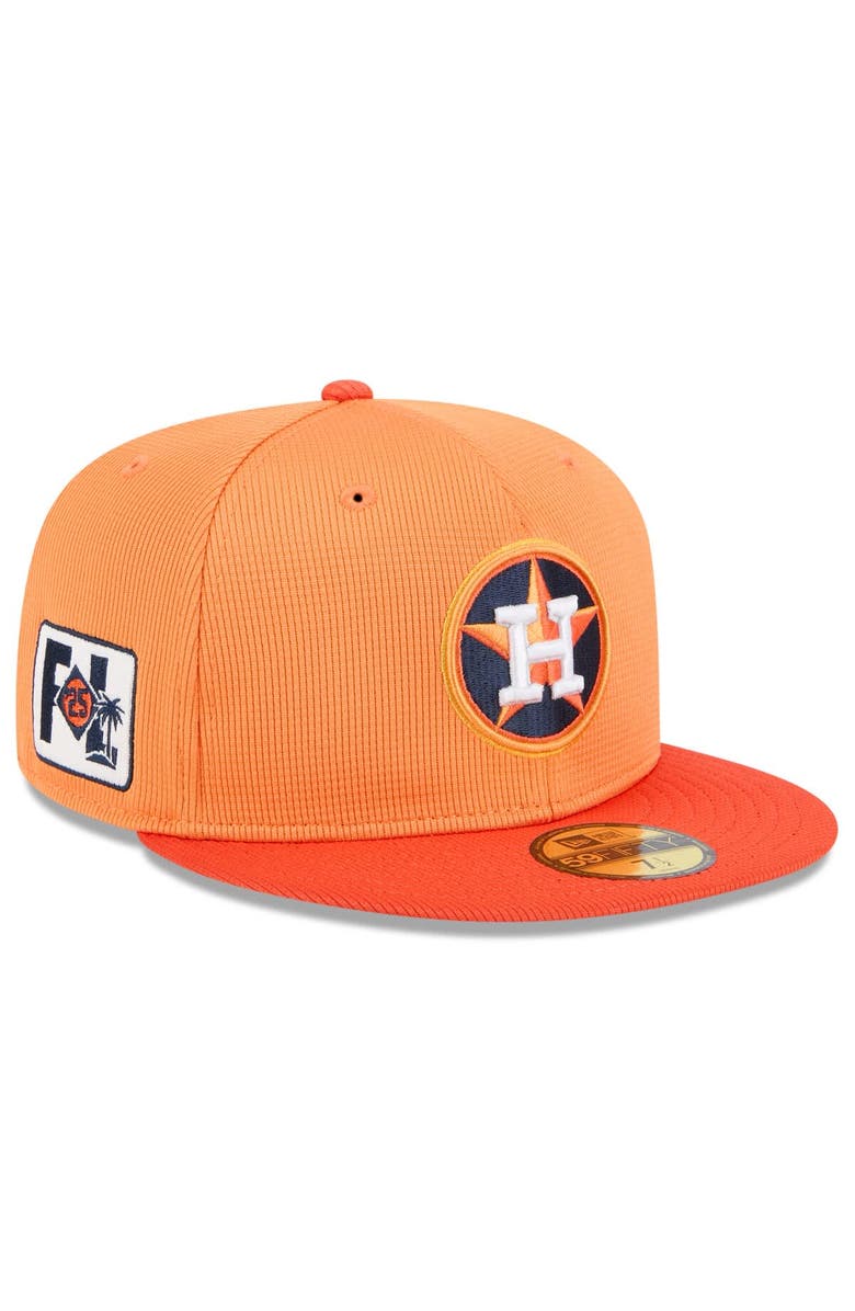 New Era Men's New Era Orange Houston Astros 2025 Spring Training 59FIFTY Fitted Hat, Main, color, Orange