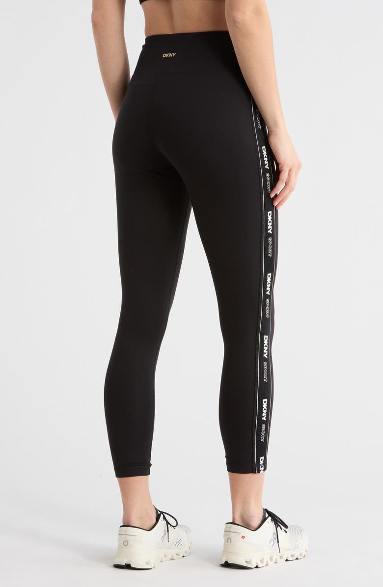 DKNY Balance Compression High Waist 7/8 Leggings, Alternate, color, Black/ Black