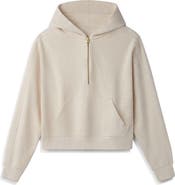 Rhone Signature Cotton Blend Rib Half Zip Hoodie