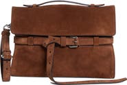 Moschino Tie Me Suede Clutch