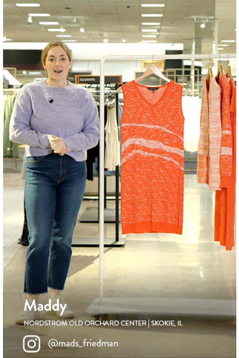 Ombré Stripe Crêpe de Chine Midi Dress video