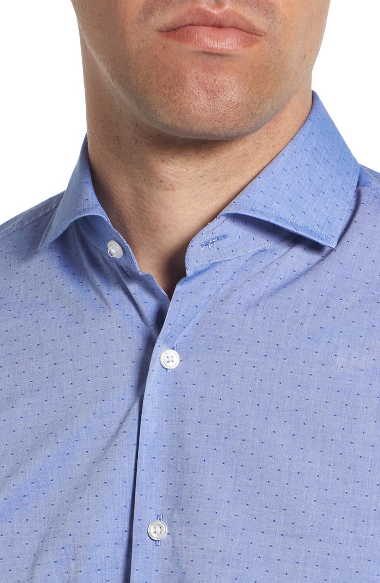 BOSS Mark Sharp Fit Dot Dress Shirt, Alternate, color,