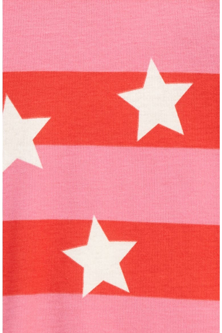 Kids' Glow in the Dark Fitted Two-Piece Pajamas, Alternate, color, BRIGHT PETAL PINK STAR