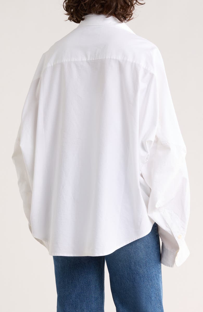 R13 Ziggy Oversized Fit Cotton Button-Down Shirt, Alternate, color, White