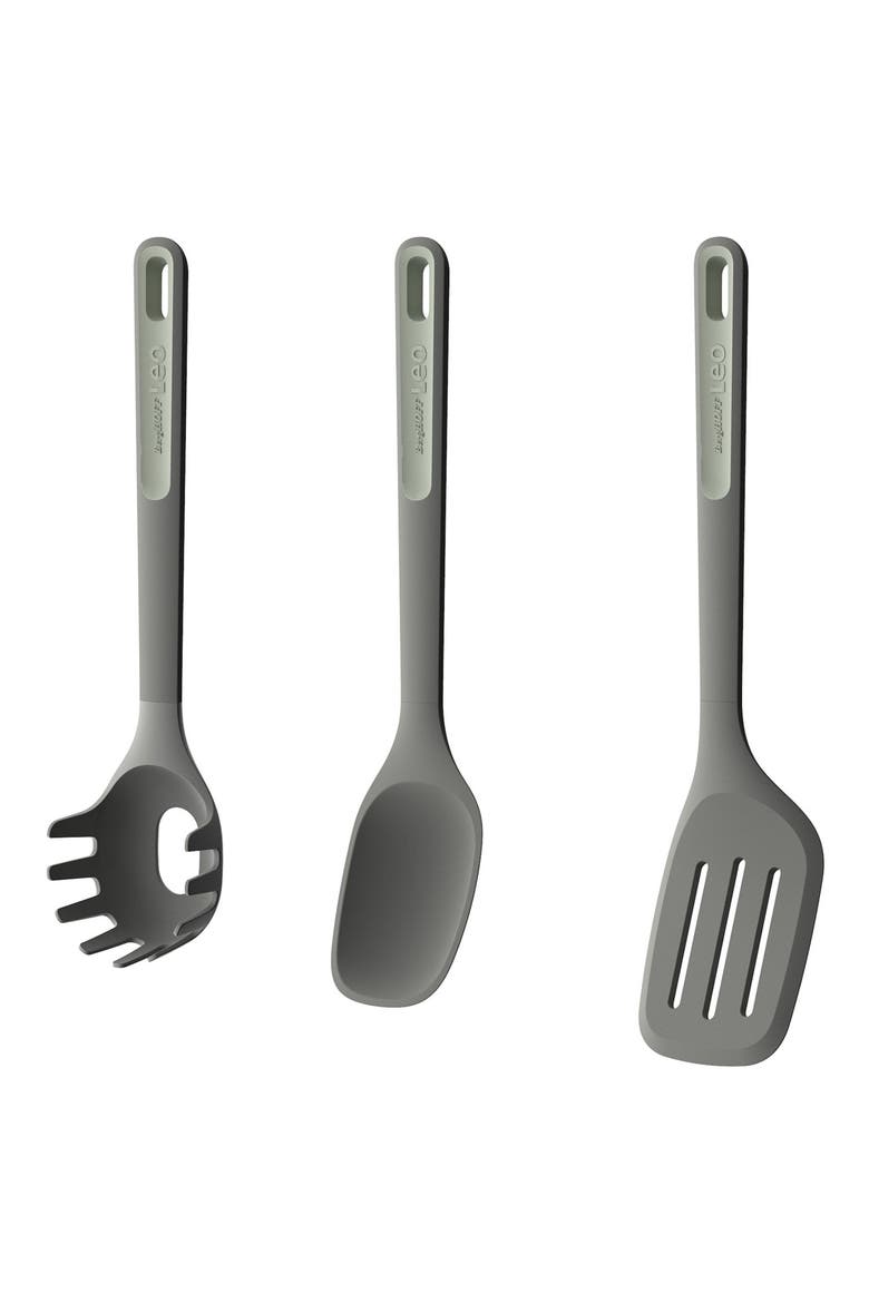 Leo Balance 3-Piece Assorted Cooking Utensils, Main, color, GREEN