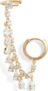 Nordstrom Cubic Zirconia Linked Huggie & Ear Cuff