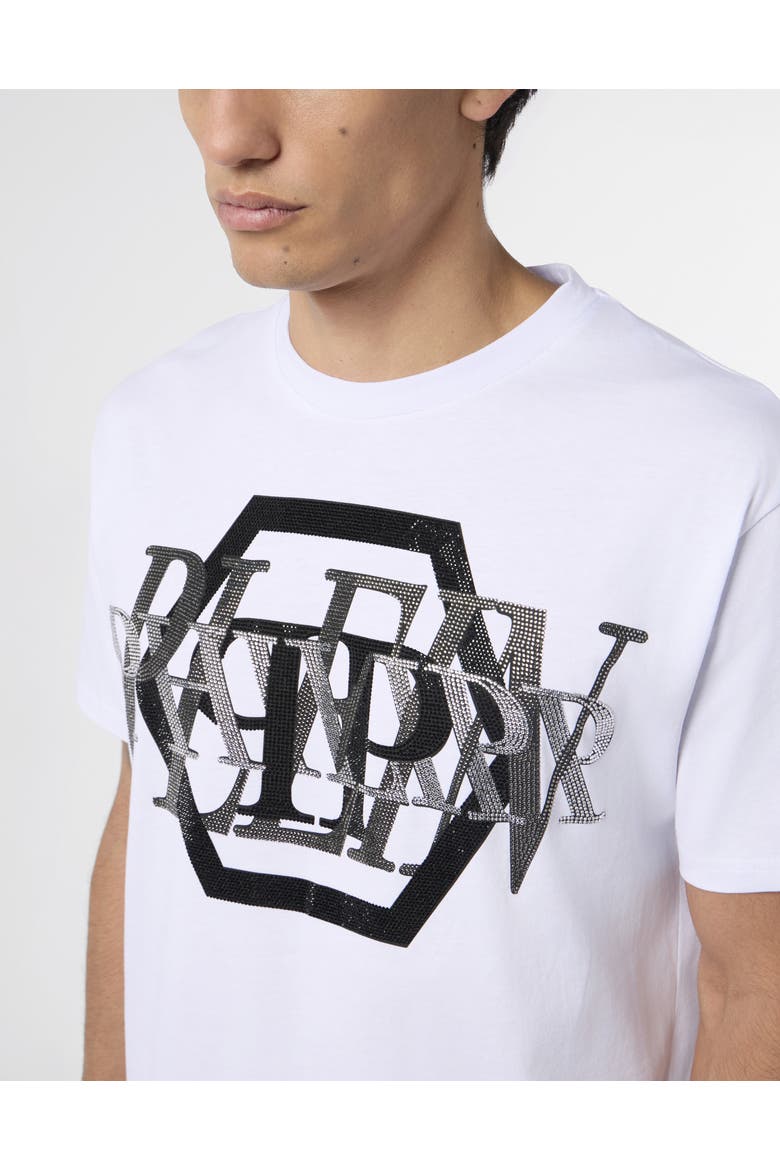 Round Neck T-Shirt Logo Stones Men, Alternate, color, white