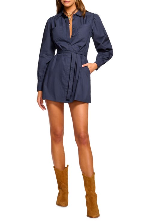 Mitch Long Sleeve Cotton Mini Shirtdress