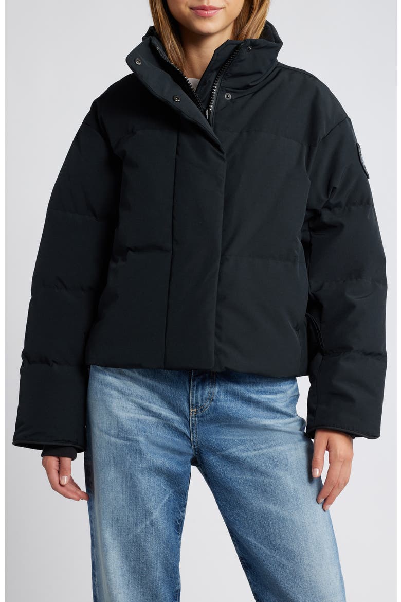 Grandview Black Label Crop 625 Fill Power Down Puffer Jacket, Main, color, BLACK