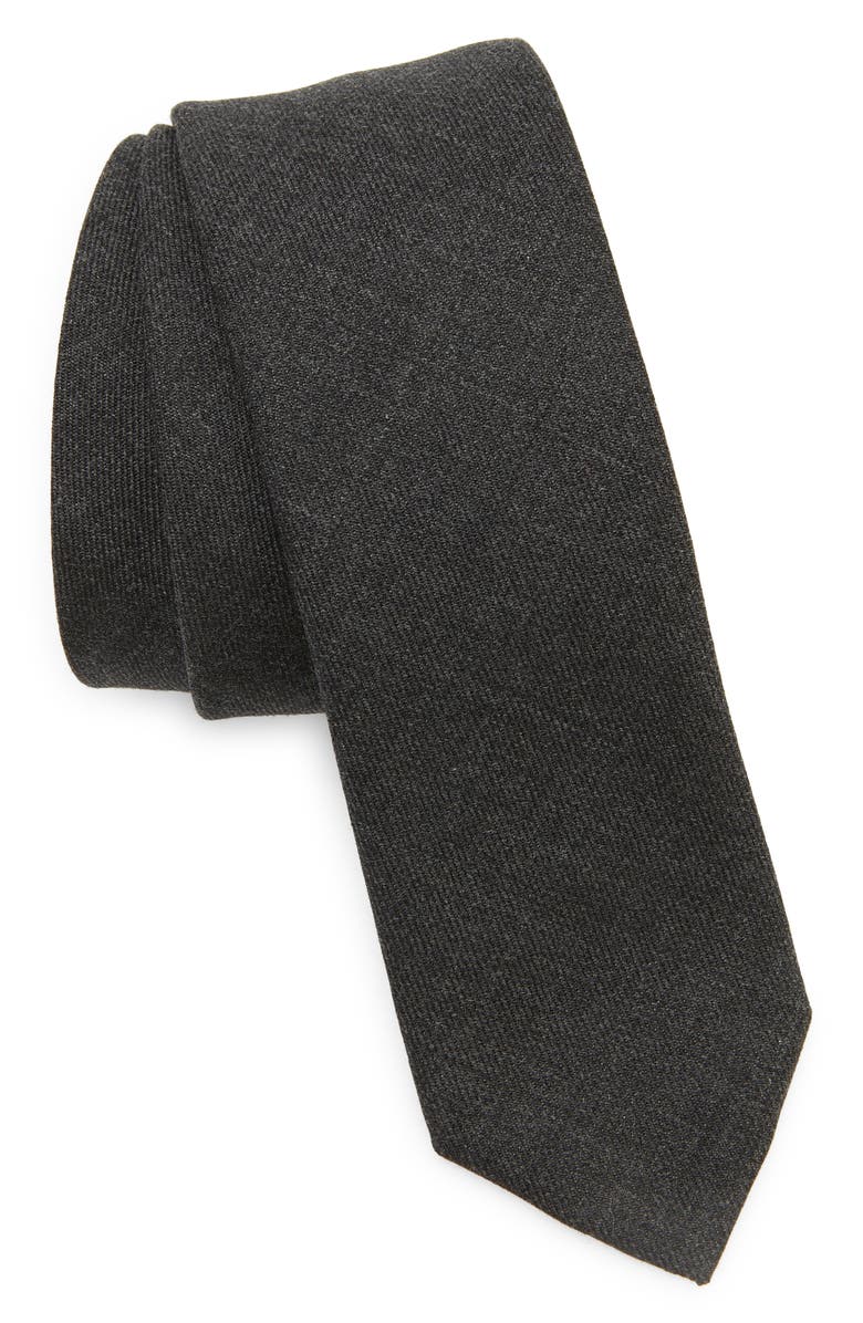 Thom Browne Wool Tie, Main, color, Dark Grey