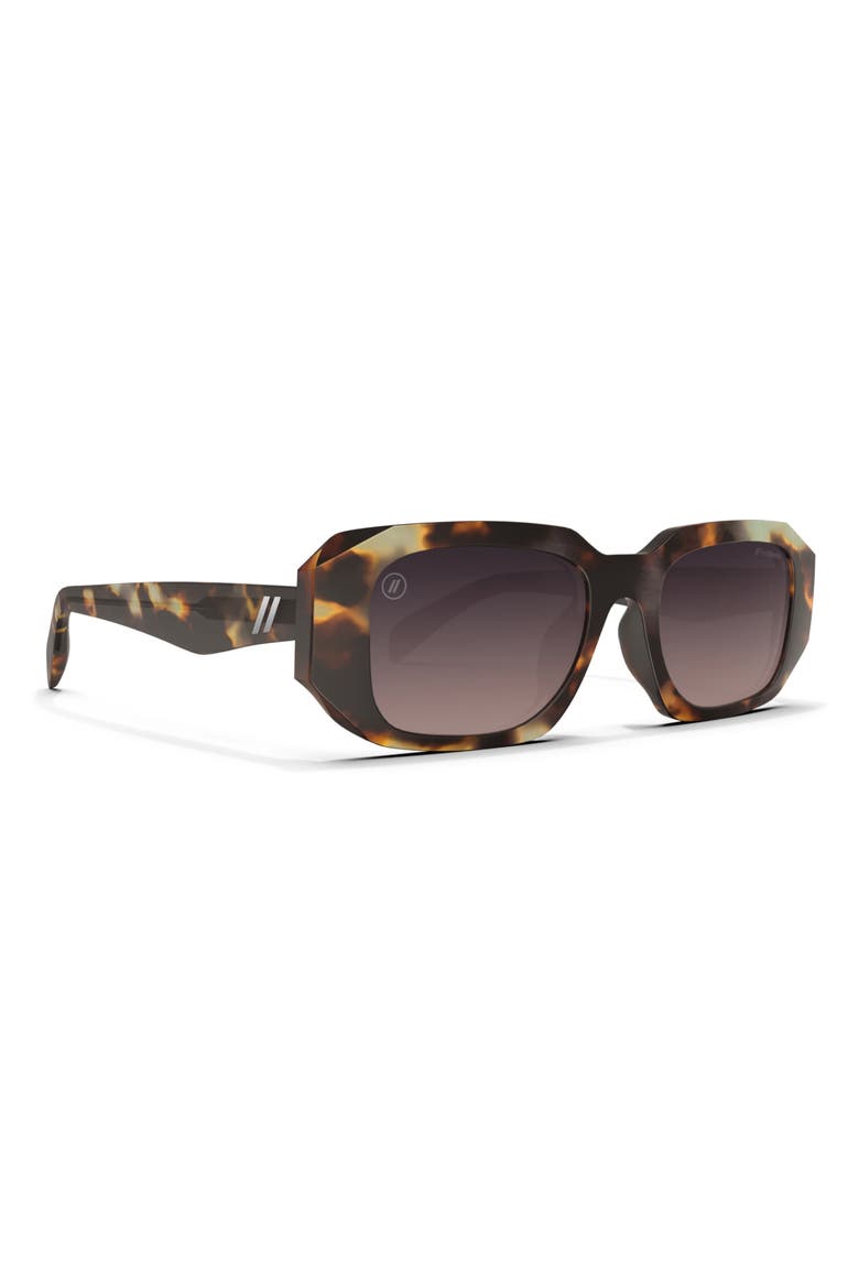 Onyx 51mm Polarized Square Sunglasses, Alternate, color, LATTE TORT