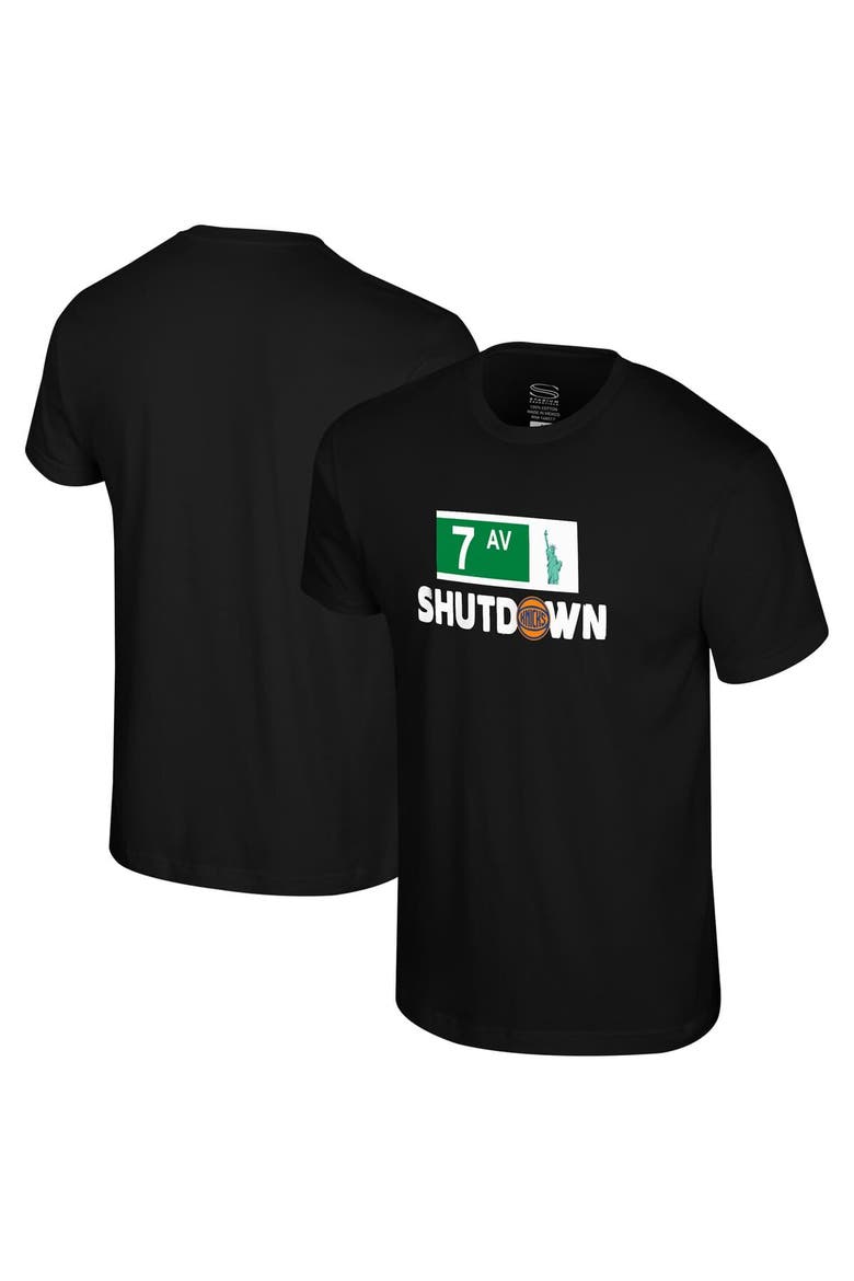 Men's Stadium Essentials  Black New York Knicks 7th Avenue Shutdown T-Shirt, Alternate, color, Black