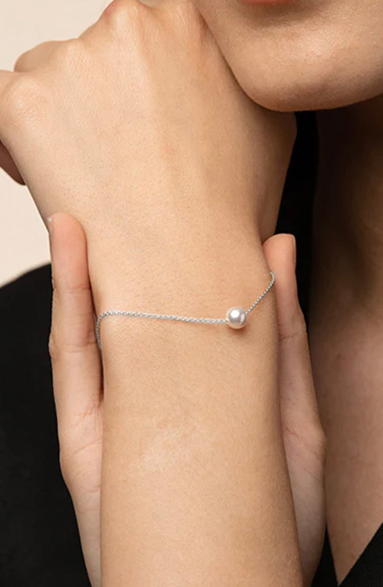 Bearfruit Jewelry Sterling Silver 18k Gold Plated Abby Pearl Bracelet Holiday Gift Idea, Alternate, color, Silver