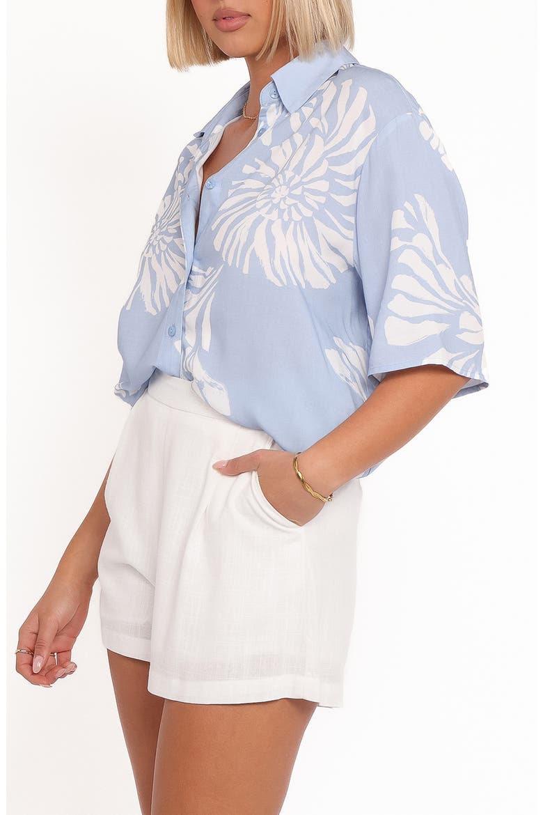Riva Shell Print Short Sleeve Button-Up Shirt, Alternate, color, SHELL PRINT