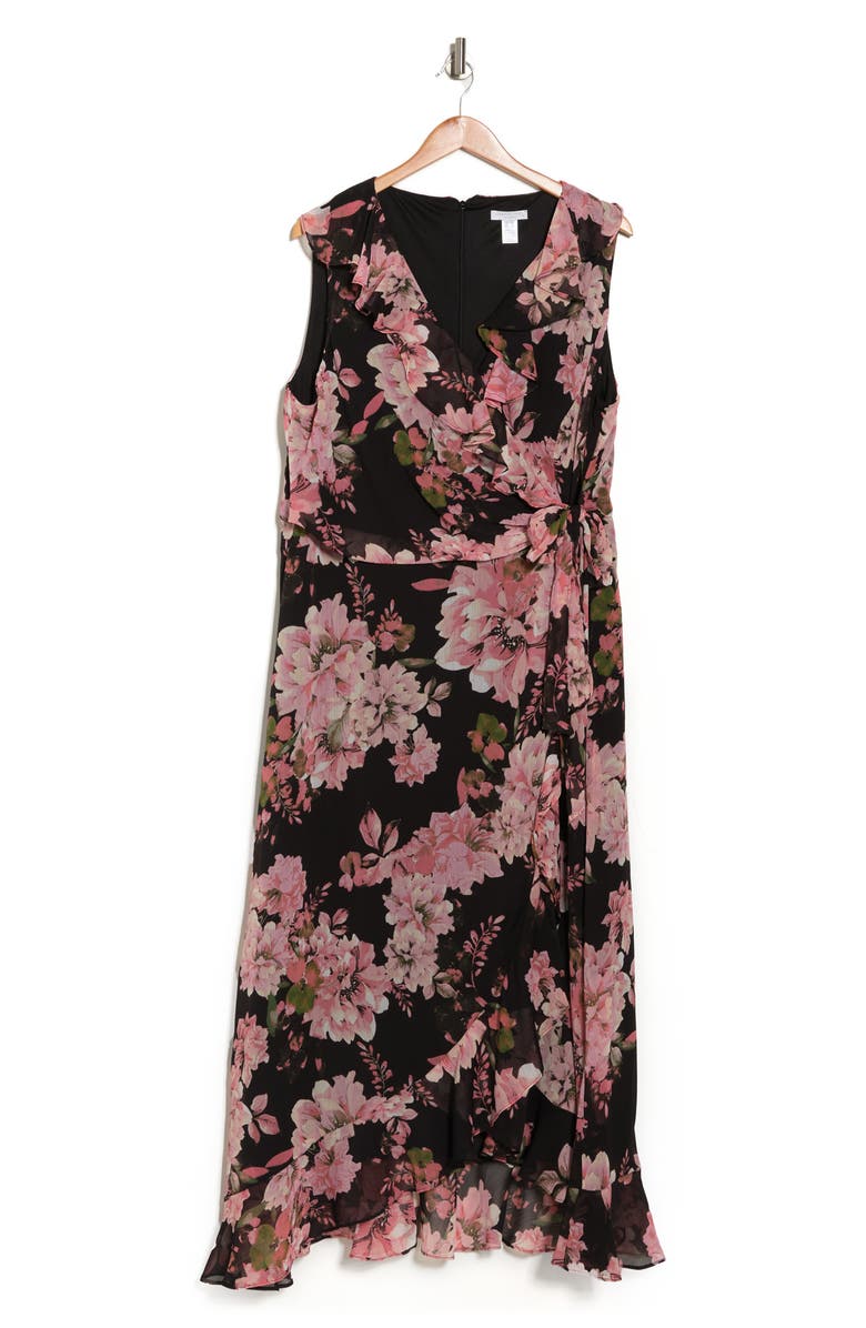 London Times Chiffon Ruffle Dress, Alternate, color, 